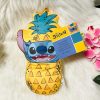 Disney Lilo és Stitch, A csillagkutya Ananas formapárna, díszpárna 34x21 cm