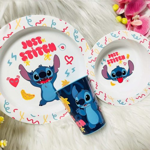 Disney Lilo és Stitch, A csillagkutya Just étkészlet, micro műanyag szett, pohárral 260 ml
