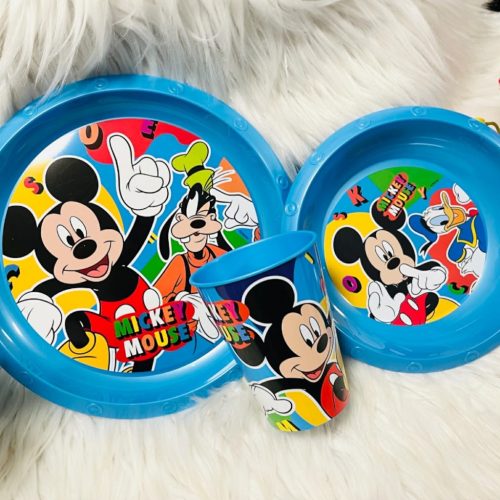 Disney Mickey Cool Summer étkészlet, műanyag szett
