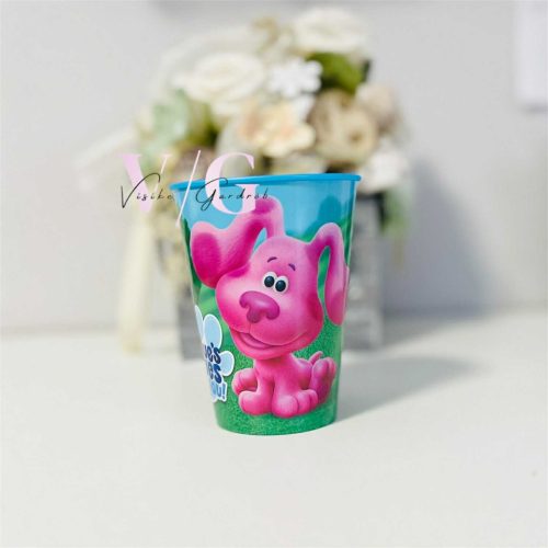 Azúrkék nyomok Play műanyag pohár 260 ml