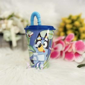 Bluey szívószálas műanyag pohár 430ml