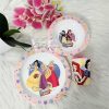 Disney Hercegnők True étkészlet, micro műanyag szett bögrével 350 ml
